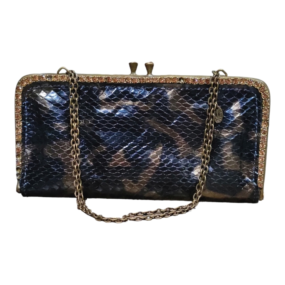 Clara Kasavina Crystal Stud Python Handbag/Clutch - image 1